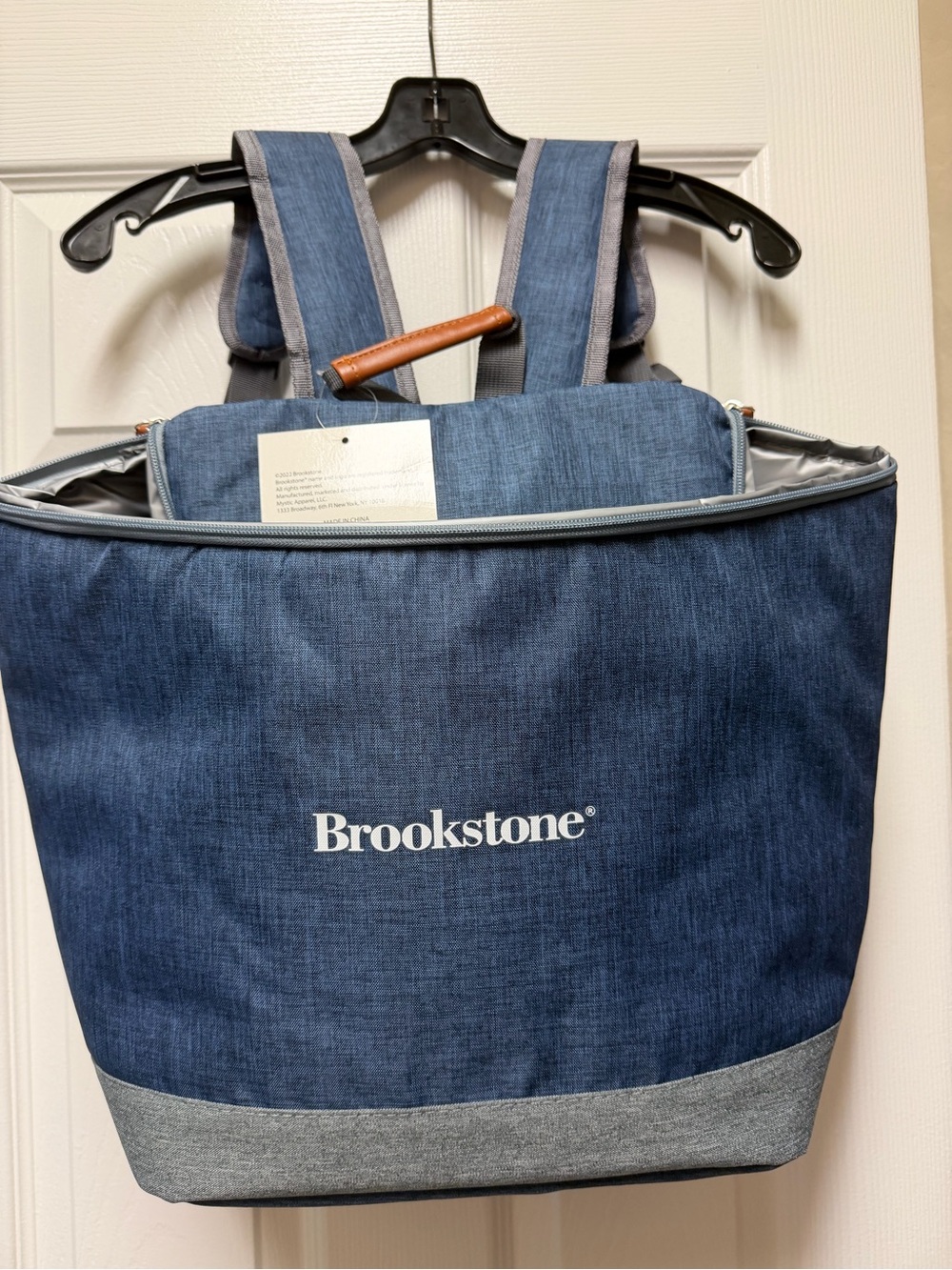Brookstone Blue and Gray Convertible Backpack Tote
